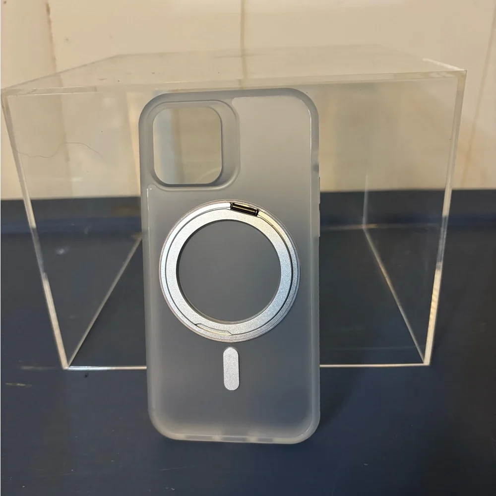 Opaque Clear MagSafe Cell Phone Case for iPhone 12